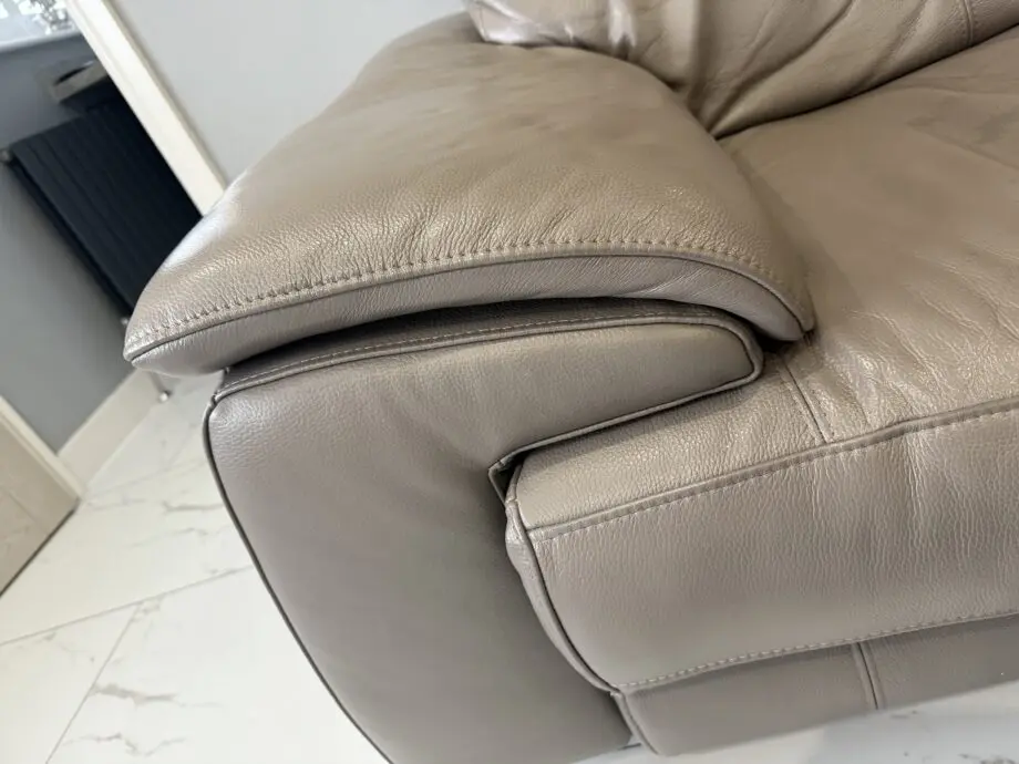 Grey electric recliner with usb charging points