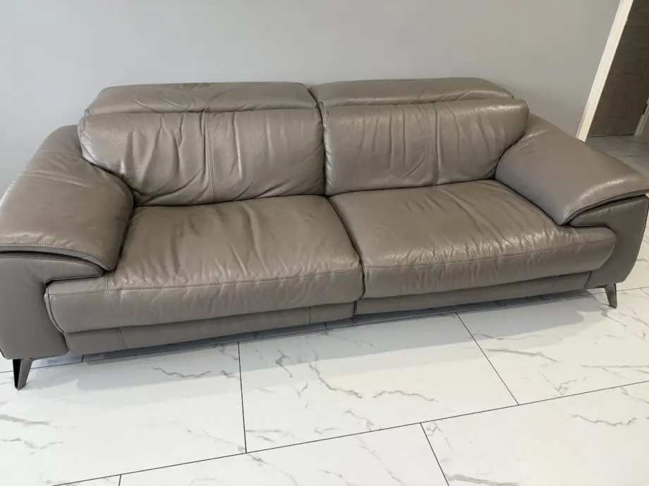 Grey electric recliner with usb charging points