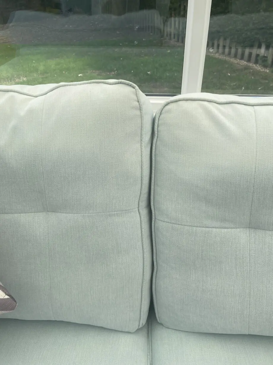 DFS Light blue/Silver Farah sofa set with swivel chair