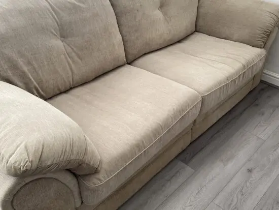 Sofa Club Beige/Oatmeal 3 seater sofa and footstool