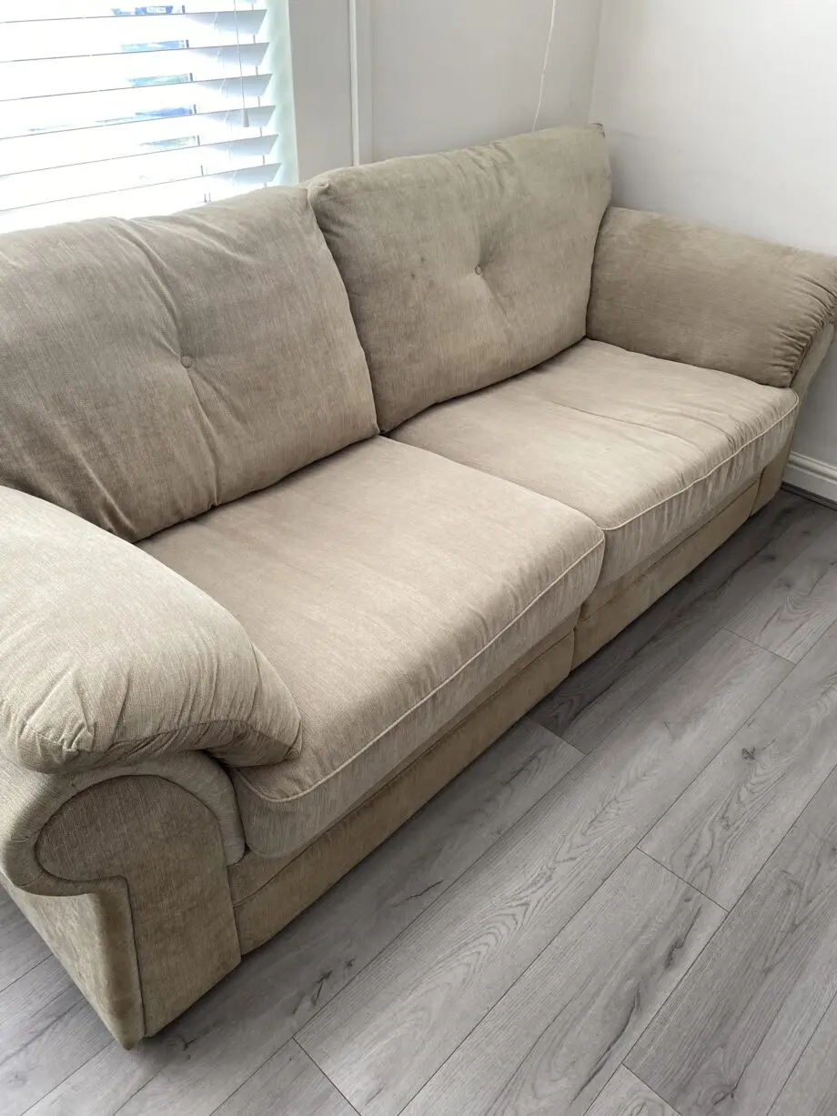 Sofa Club Beige/Oatmeal 3 seater sofa and footstool