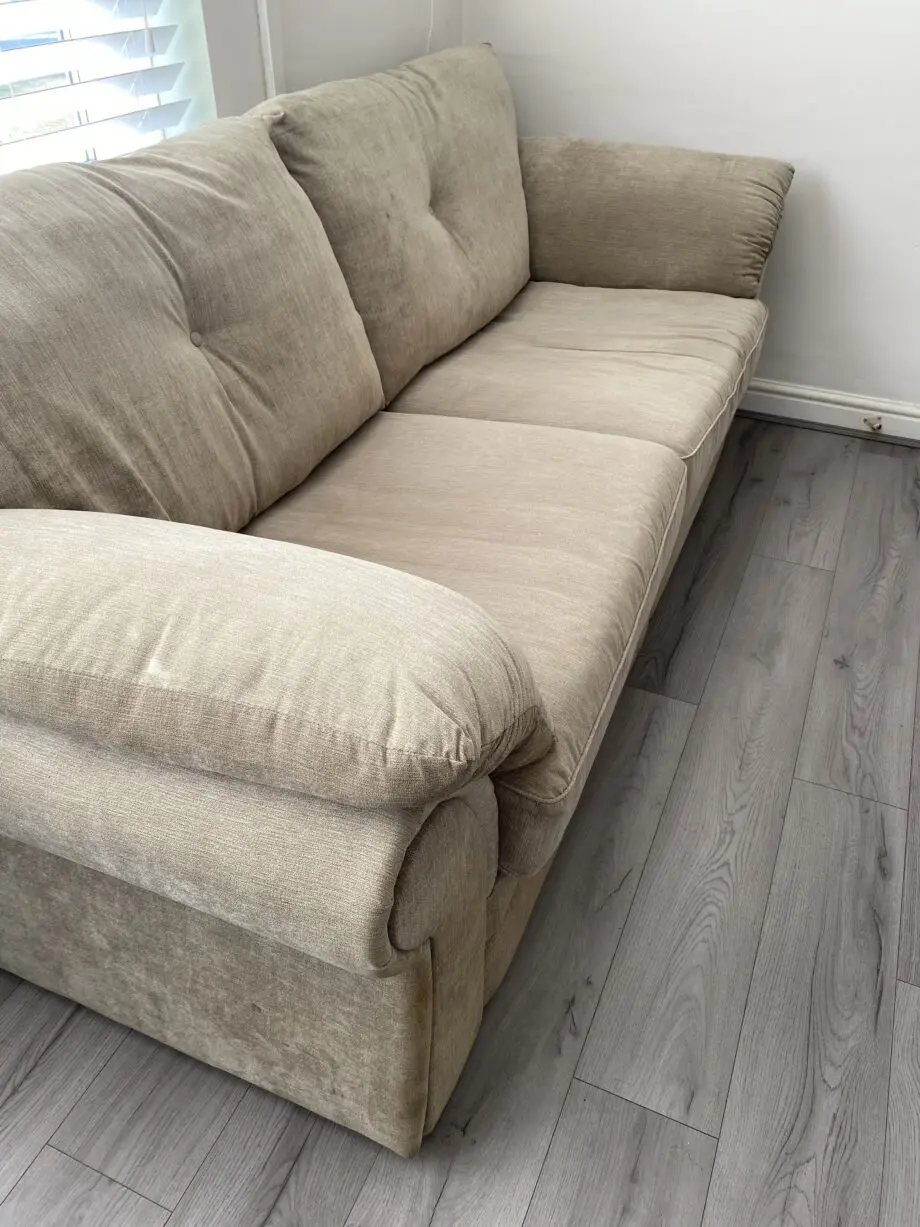 Sofa Club Beige/Oatmeal 3 seater sofa and footstool