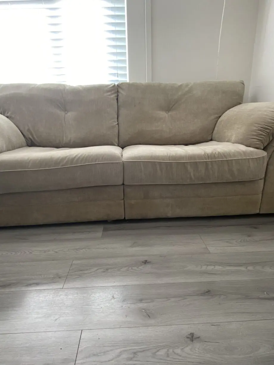 Sofa Club Beige/Oatmeal 3 seater sofa and footstool