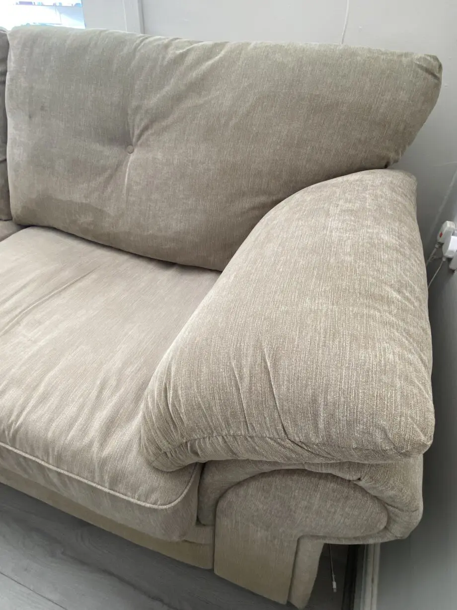 Sofa Club Beige/Oatmeal 3 seater sofa and footstool