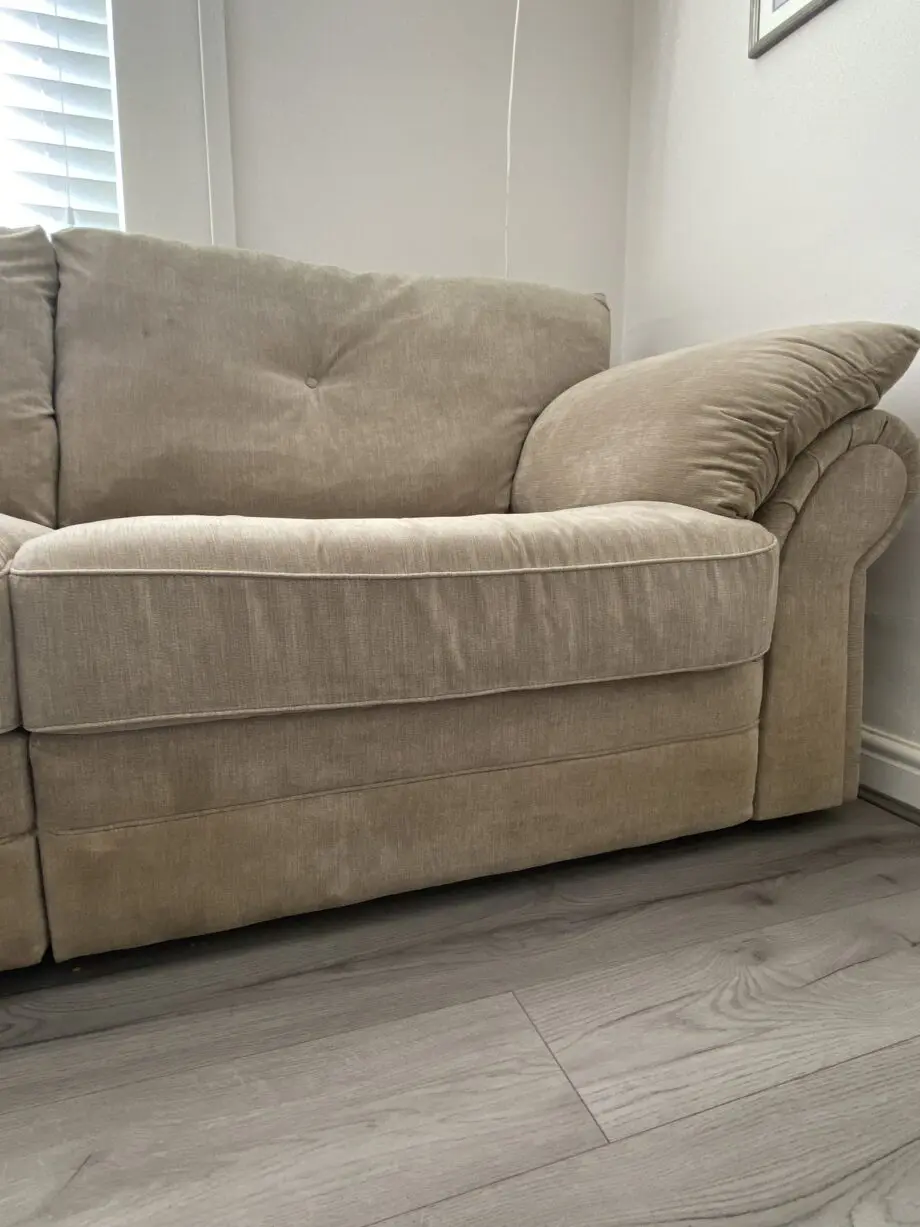 Sofa Club Beige/Oatmeal 3 seater sofa and footstool