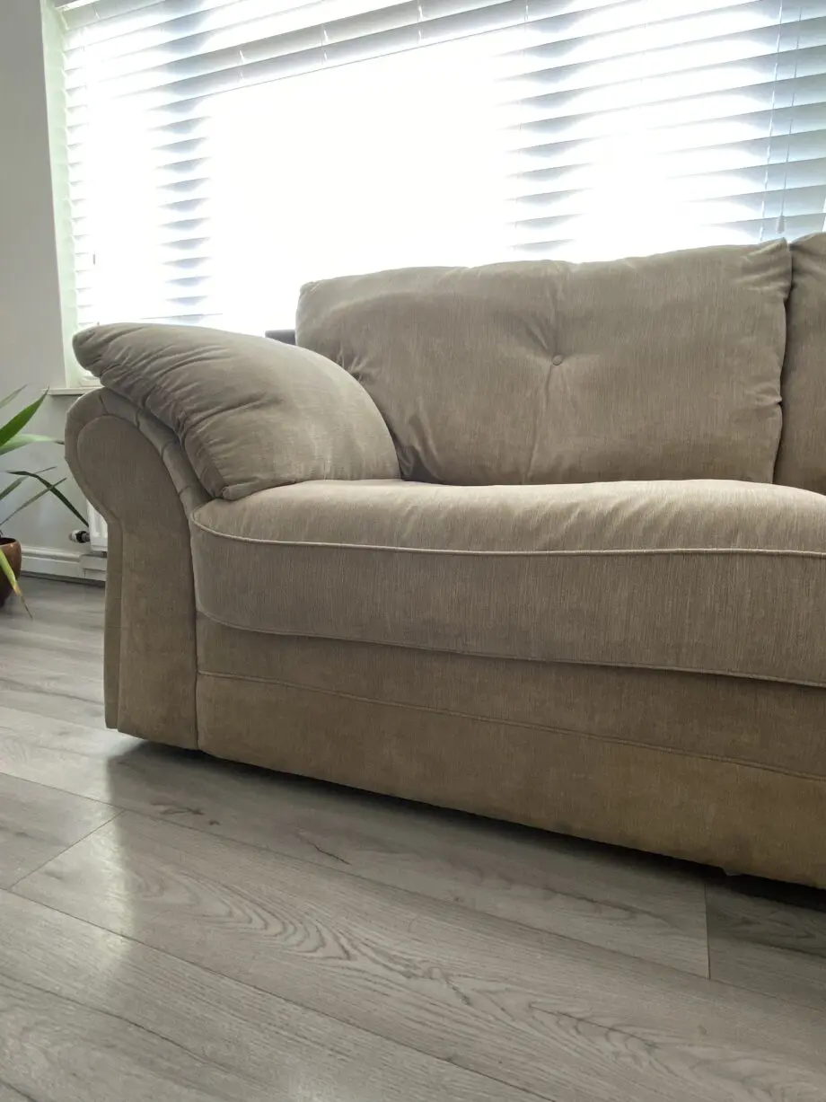 Sofa Club Beige/Oatmeal 3 seater sofa and footstool