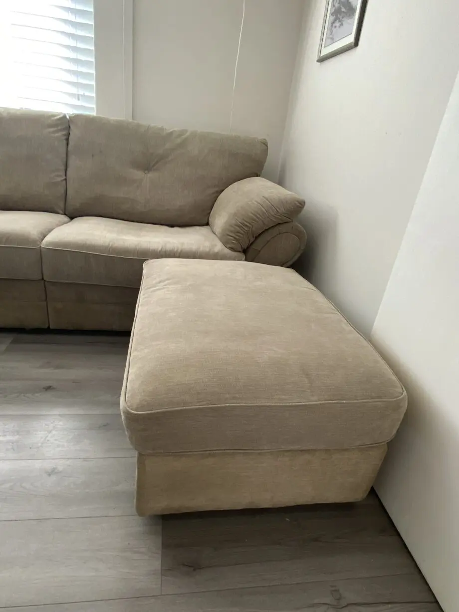 Sofa Club Beige/Oatmeal 3 seater sofa and footstool