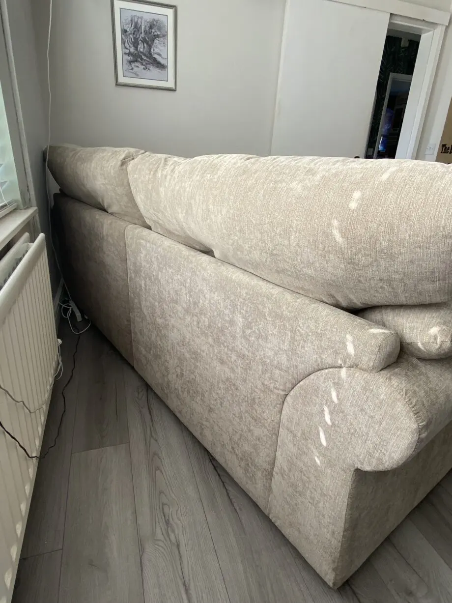 Sofa Club Beige/Oatmeal 3 seater sofa and footstool