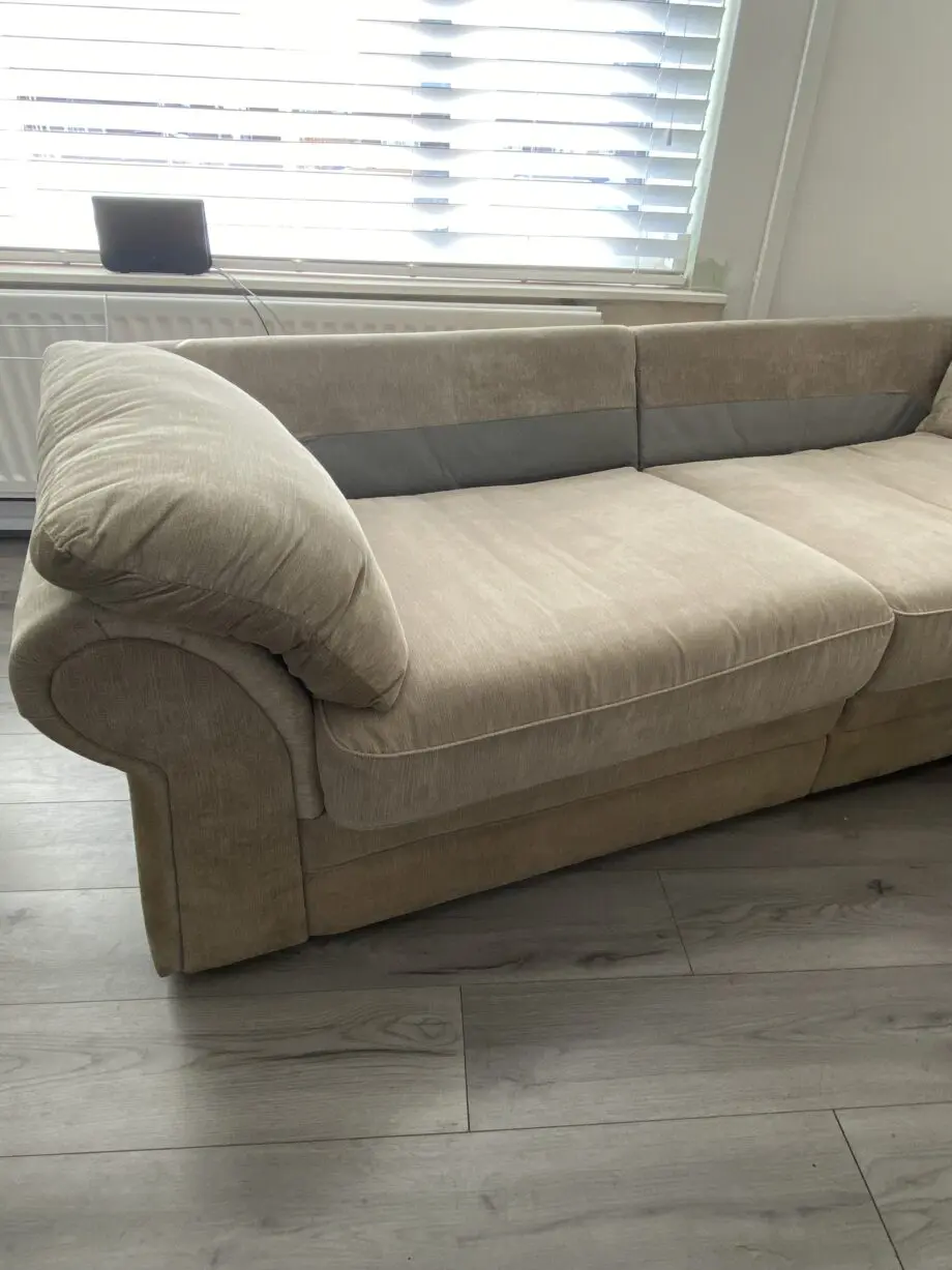 Sofa Club Beige/Oatmeal 3 seater sofa and footstool