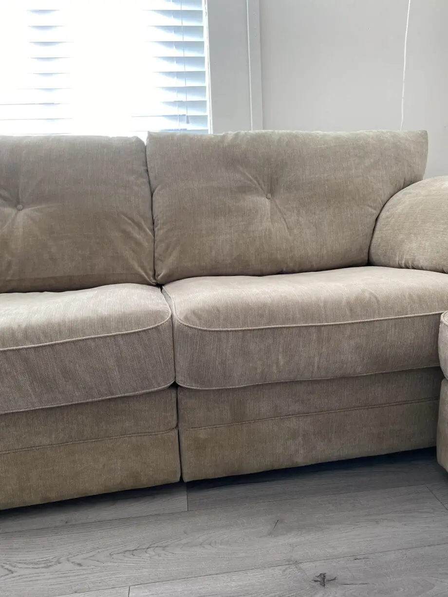 Sofa Club Beige/Oatmeal 3 seater sofa and footstool