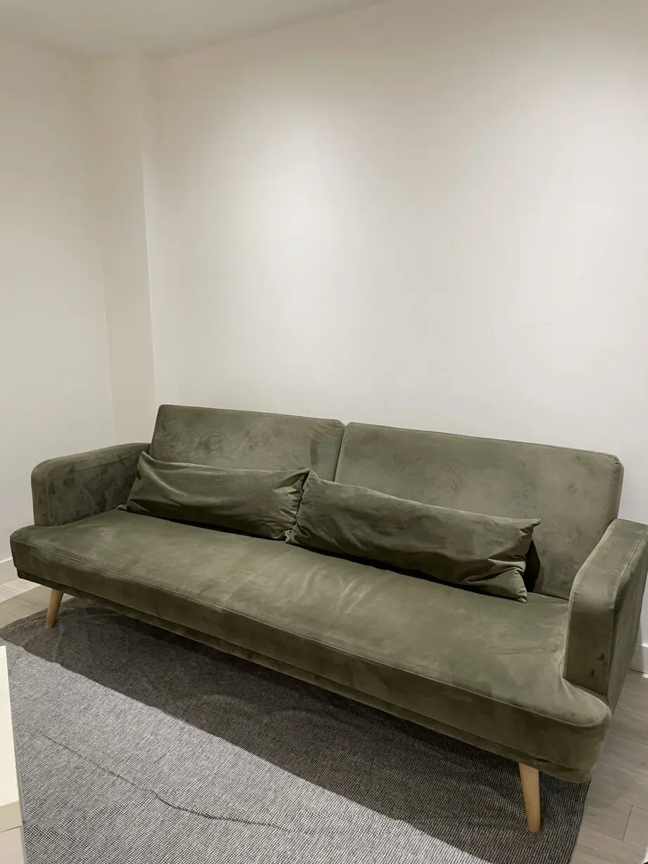 Habitat Andy Clic Clac Velvet Sofa Bed - Sage