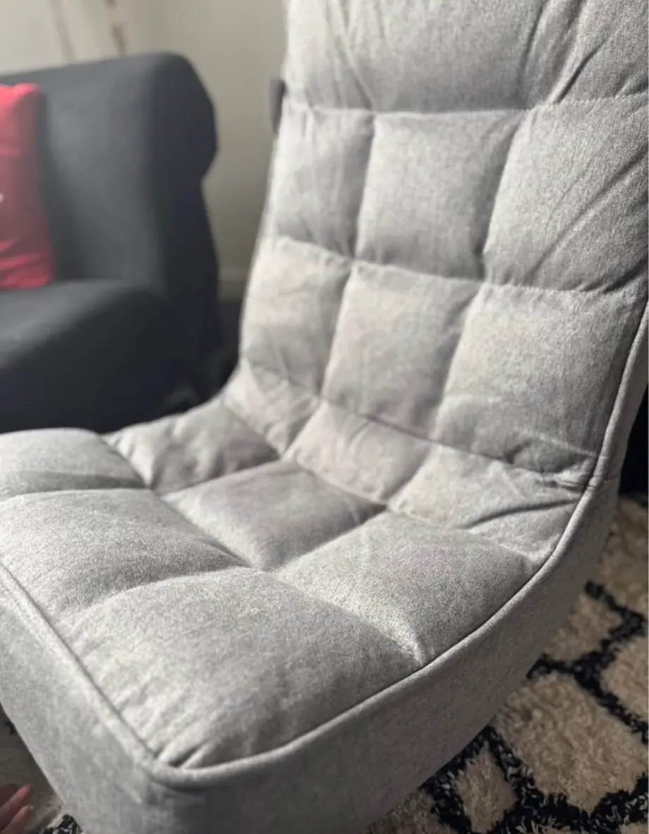 Grey 360 revolving foldable chair