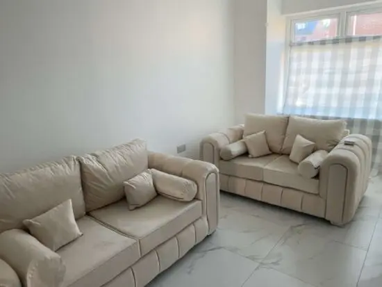 3+2 seater sofa cream