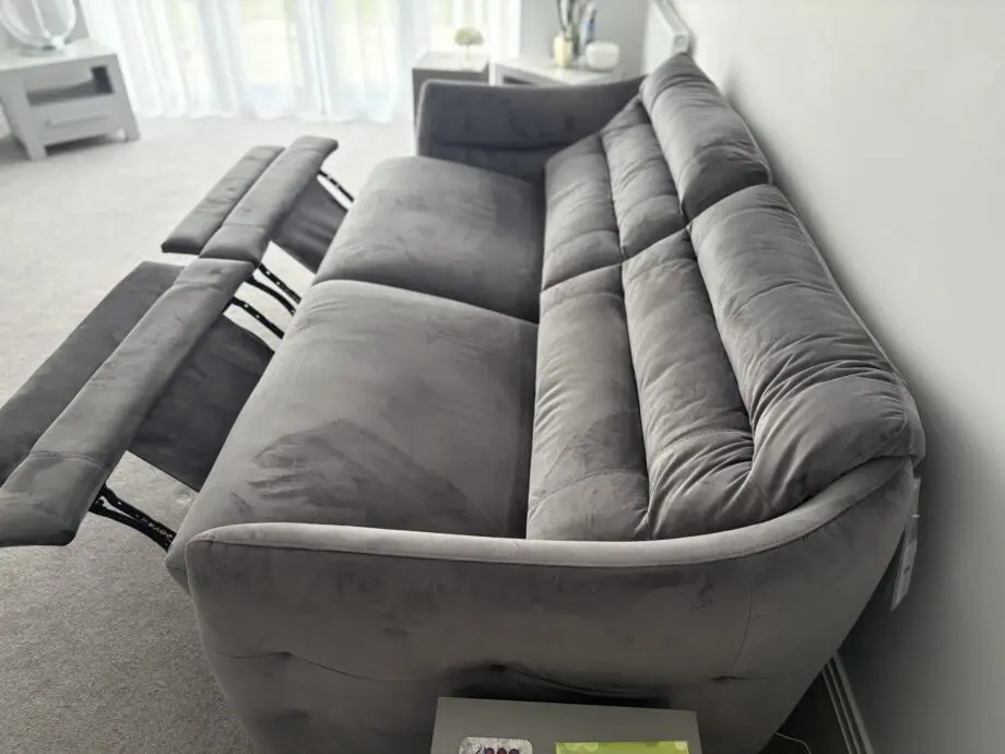 Designer Sofa, large 2 seater reclining sofa and Snuggle chair