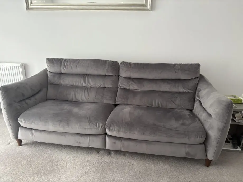 Designer Sofa, large 2 seater reclining sofa and Snuggle chair