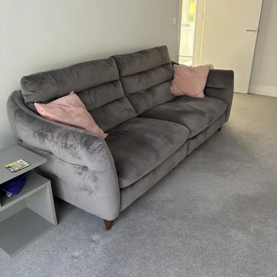 Designer Sofa, large 2 seater reclining sofa and Snuggle chair