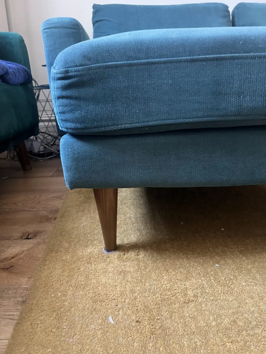 Snug ‘Big Chill’ sofa in Teal + footstool set