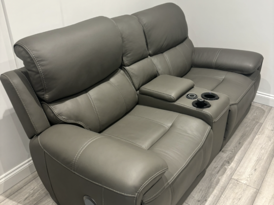 Tech sofa, Grey recliner with many gadgets