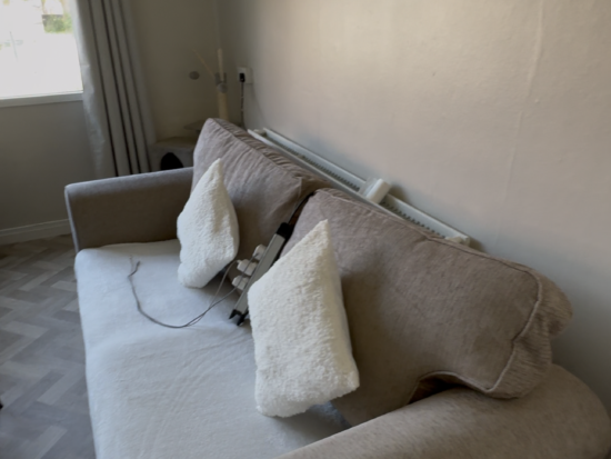 2 + 3 seater with foot stall & sofa bed