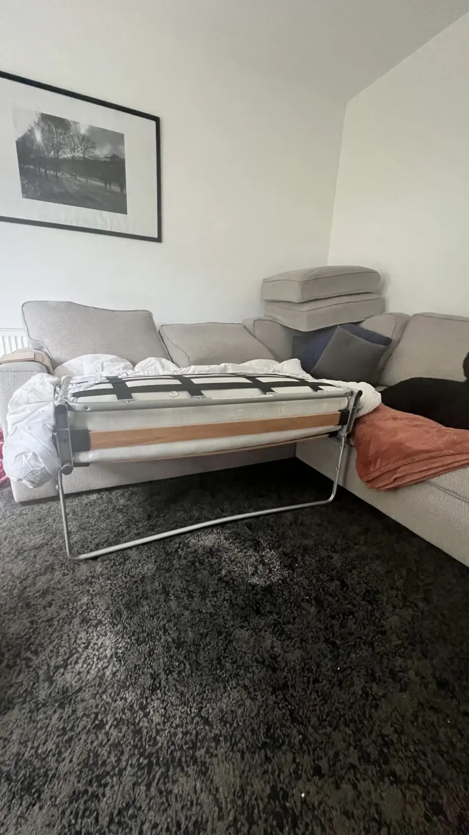 Cory Fabric Corner Chaise Classic Sofa Bed