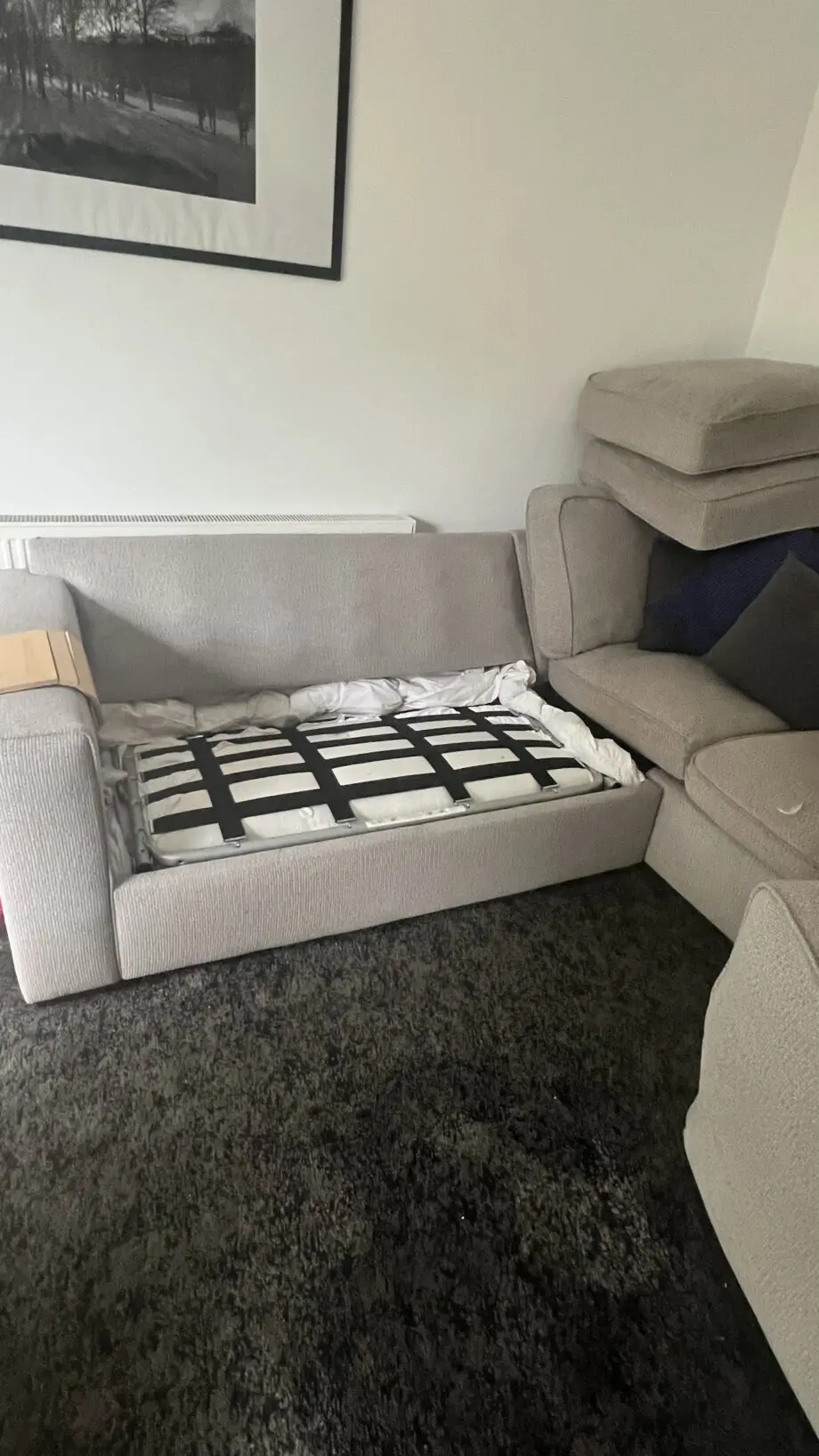 Cory Fabric Corner Chaise Classic Sofa Bed