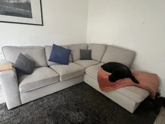 Cory Fabric Corner Chaise Classic Sofa Bed