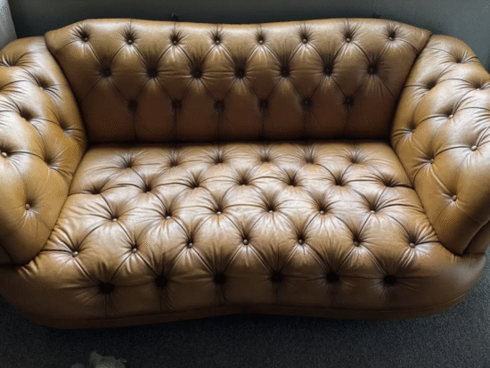 Vintage sofa company Oskar buffalo hide tetrad 3 seater sofa