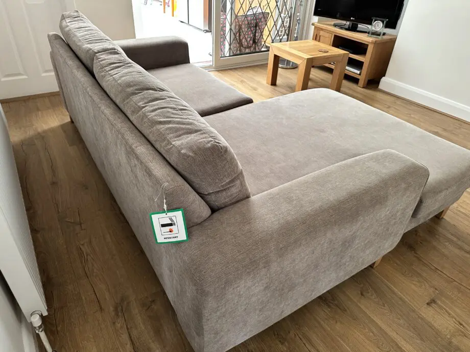 Sofology Stone colour 3 seater Chaise sofa