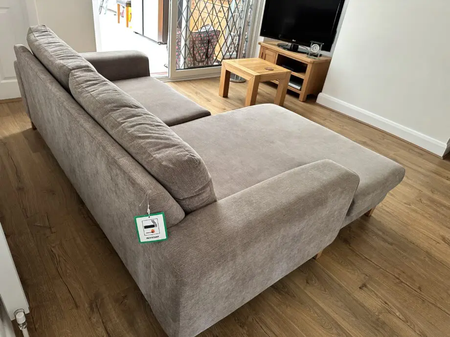 Sofology Stone colour 3 seater Chaise sofa