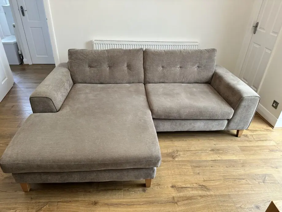 Sofology Stone colour 3 seater Chaise sofa