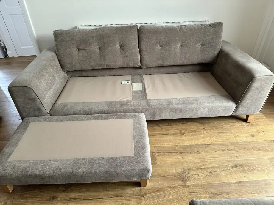 Sofology Stone colour 3 seater Chaise sofa
