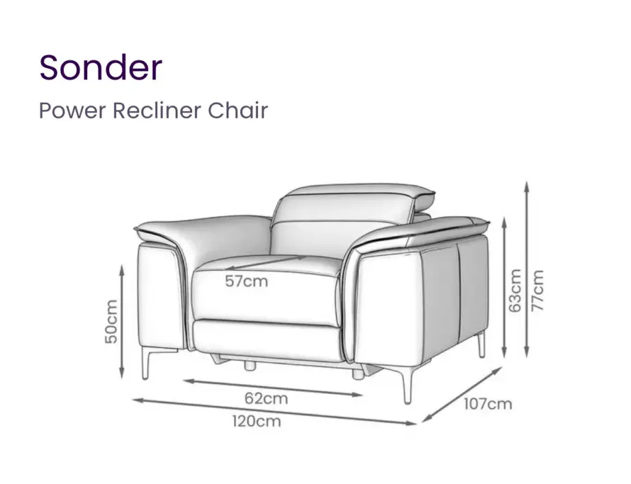 DFS Grey Sonder Electric Recliner 3 Seater Sofa, Chair & Footstool