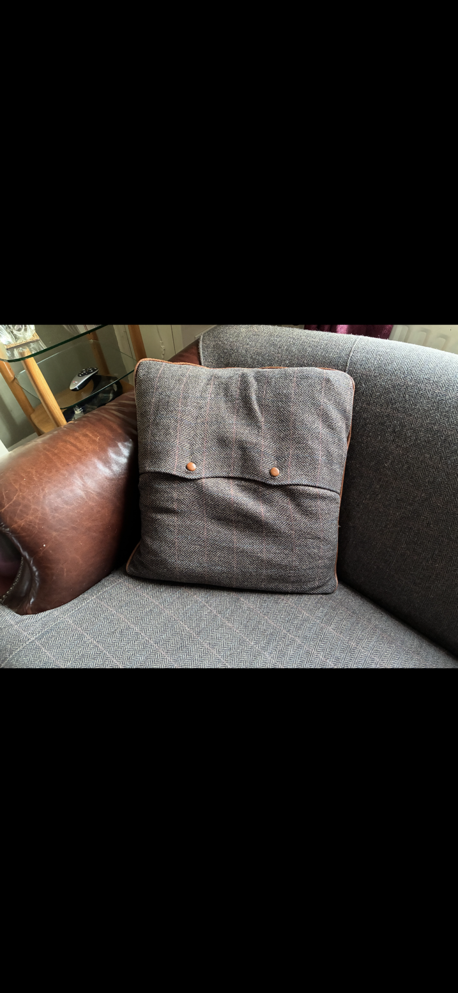 Tetrad Petit 2 seater Sofa - Harris Tweed & Leather
