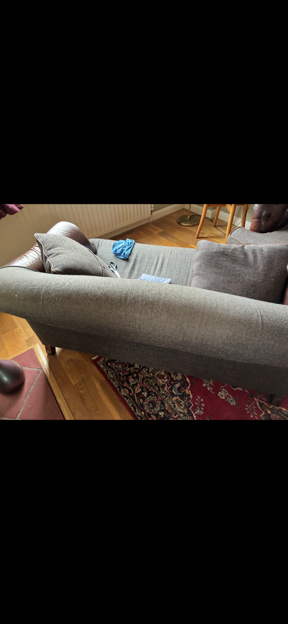 Tetrad Petit 2 seater Sofa - Harris Tweed & Leather