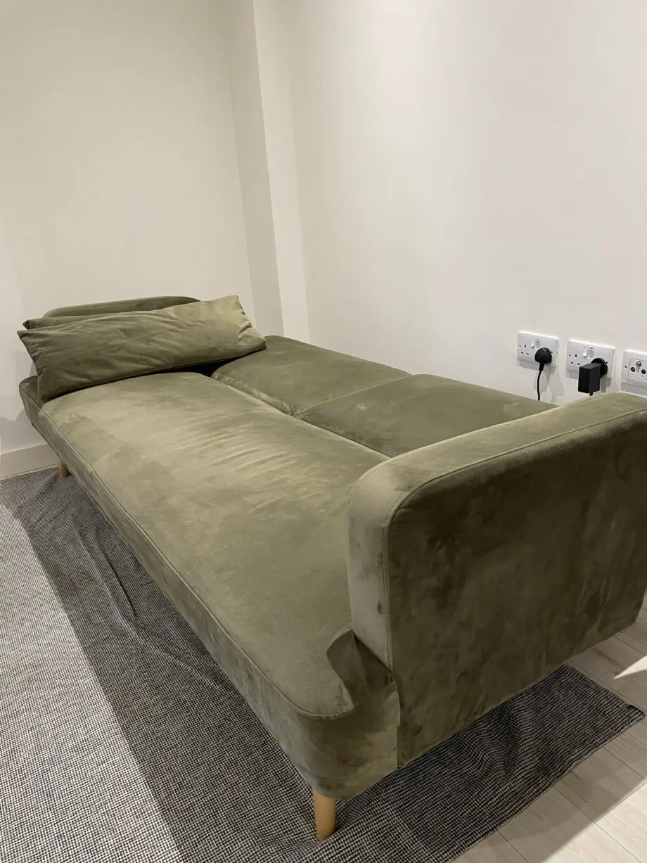 Habitat Andy Clic Clac Velvet Sofa Bed - Sage