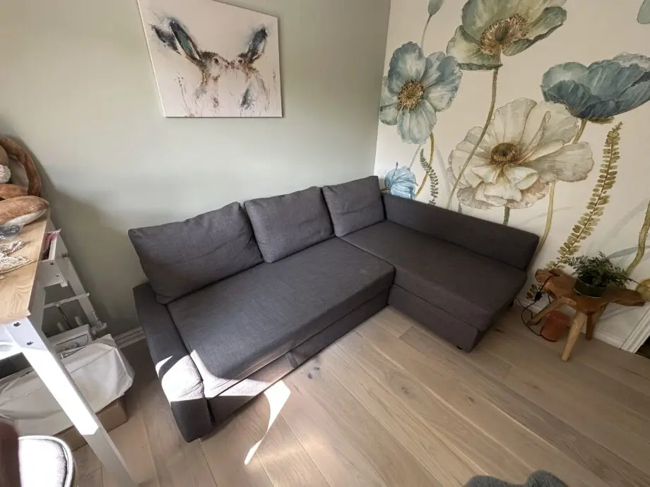 IKEA Friheten Corner Sofa-Bed Dark Grey with storage space