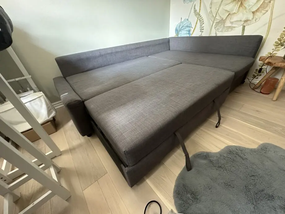 IKEA Friheten Corner Sofa-Bed Dark Grey with storage space
