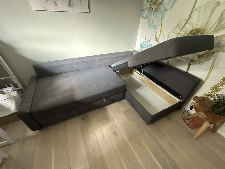 IKEA Friheten Corner Sofa-Bed Dark Grey with storage space
