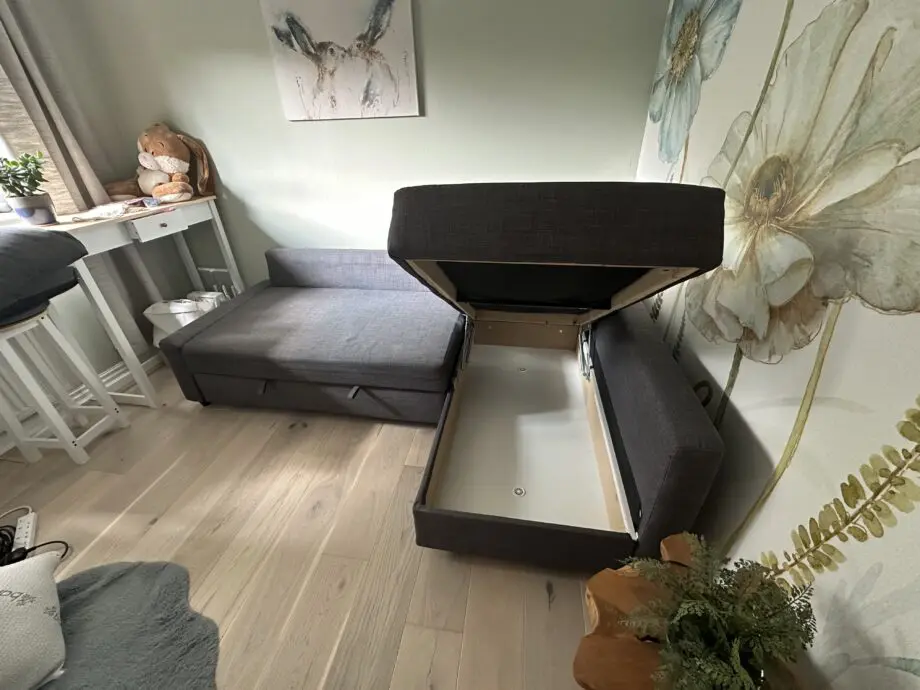 IKEA Friheten Corner Sofa-Bed Dark Grey with storage space
