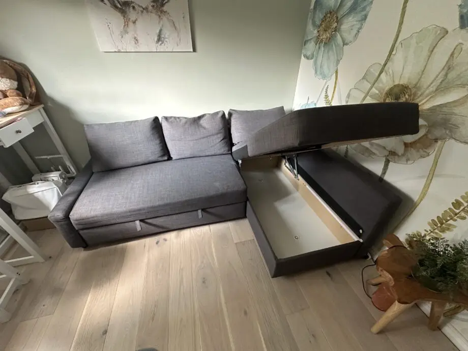 IKEA Friheten Corner Sofa-Bed Dark Grey with storage space