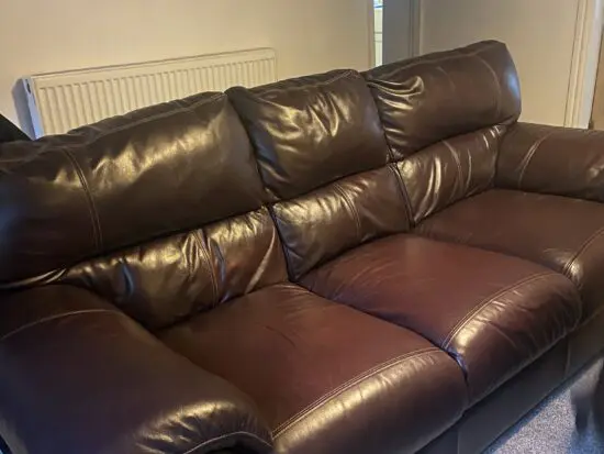 ITALIAN LEATHER 3 SEATER SOFA