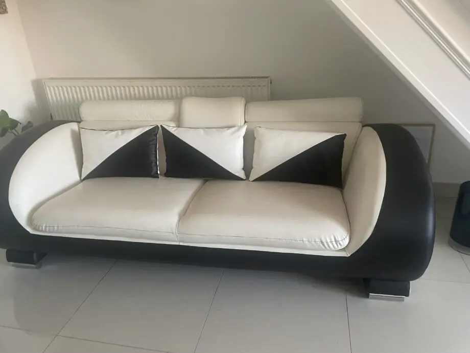 black and white sofa
