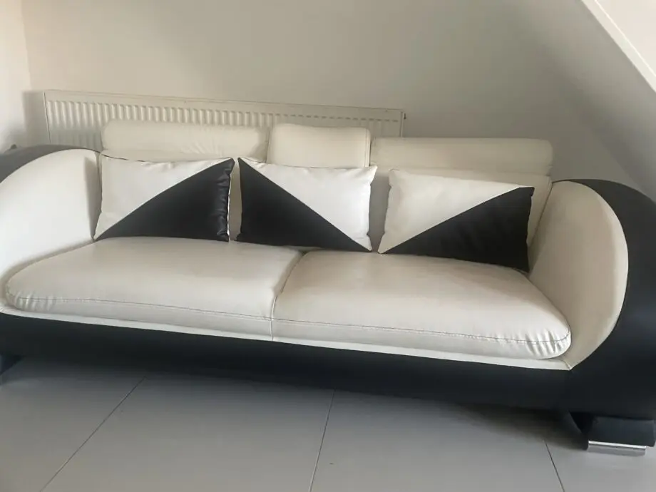 black and white sofa