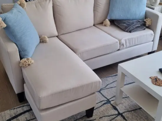 Wayfair cream three seater corner sofa