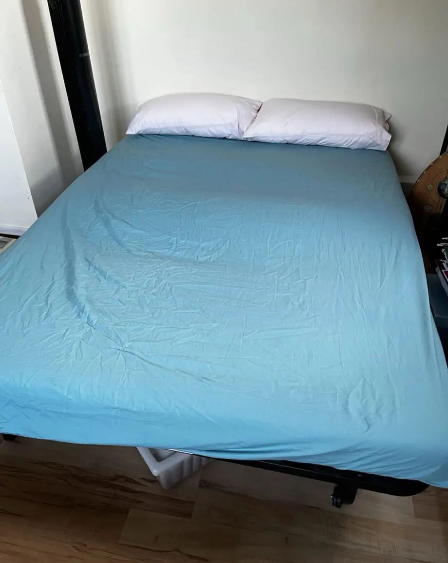 IKEA Leyksele 2 seater blue sofa bed in good condition