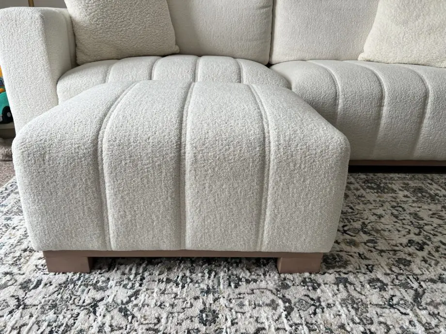 3 seater sofa with footstool
