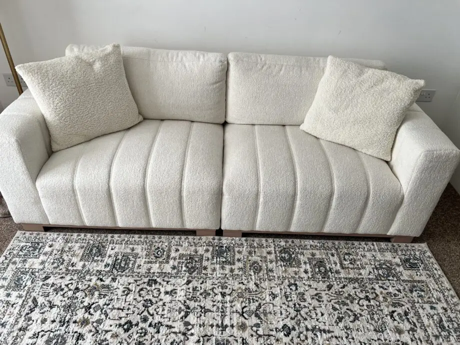 3 seater sofa with footstool