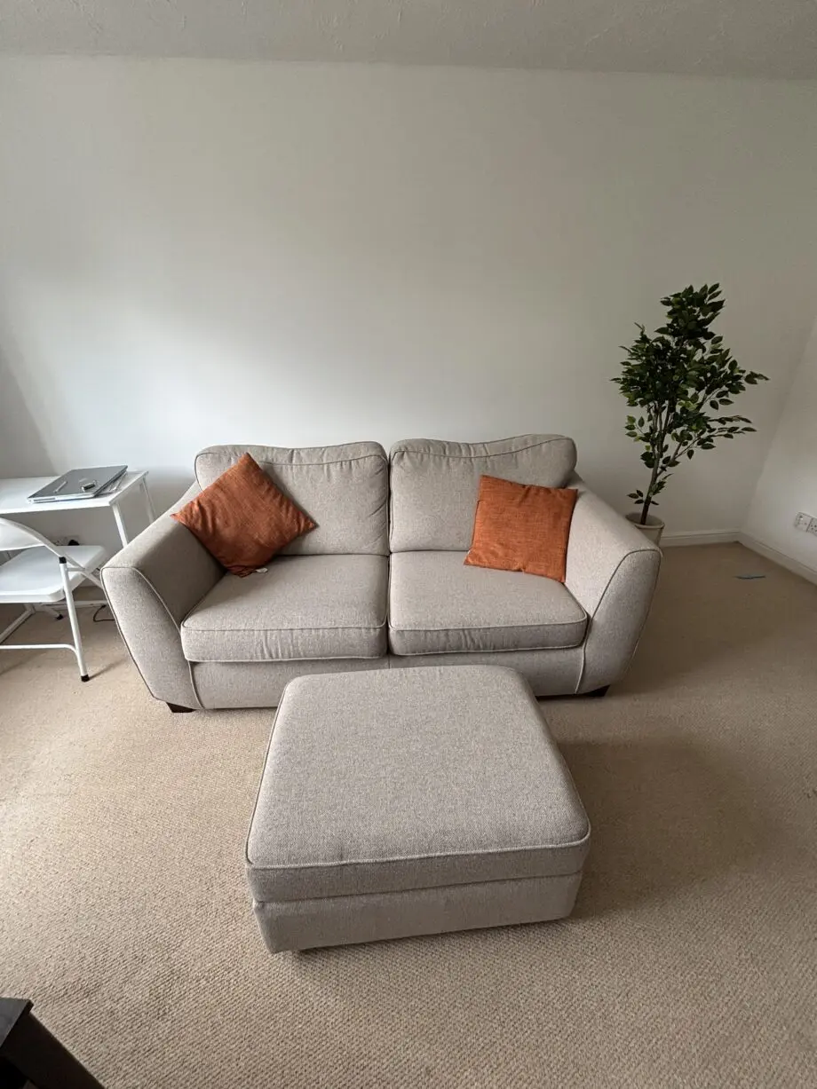 DFS 3 seater sofa with footstall