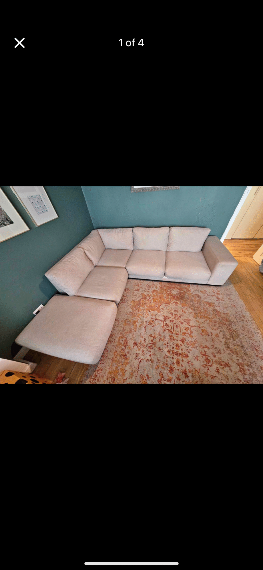 Swoon Cream Sofa - purchase Price £3000 (2yo)