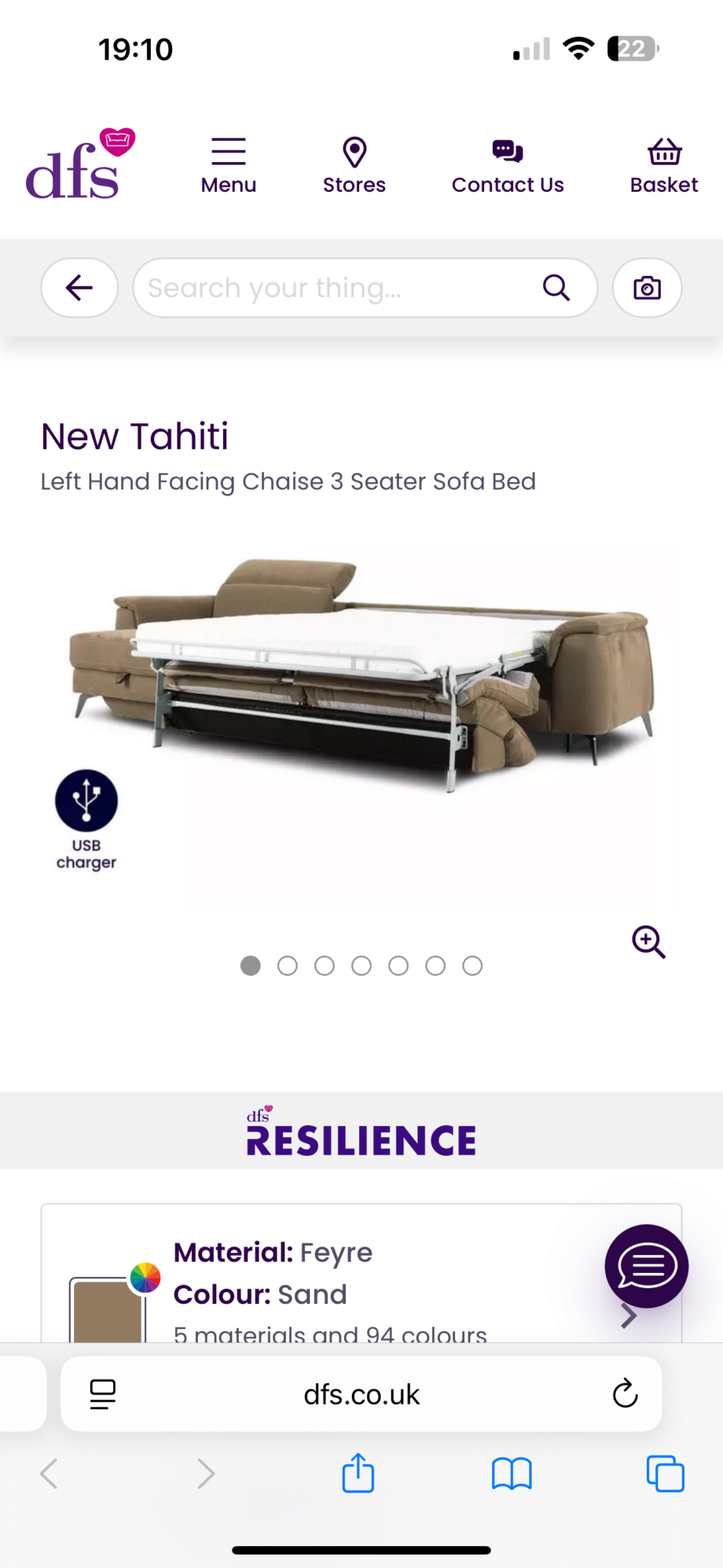 Dfs corner sofa bed still on warranty!